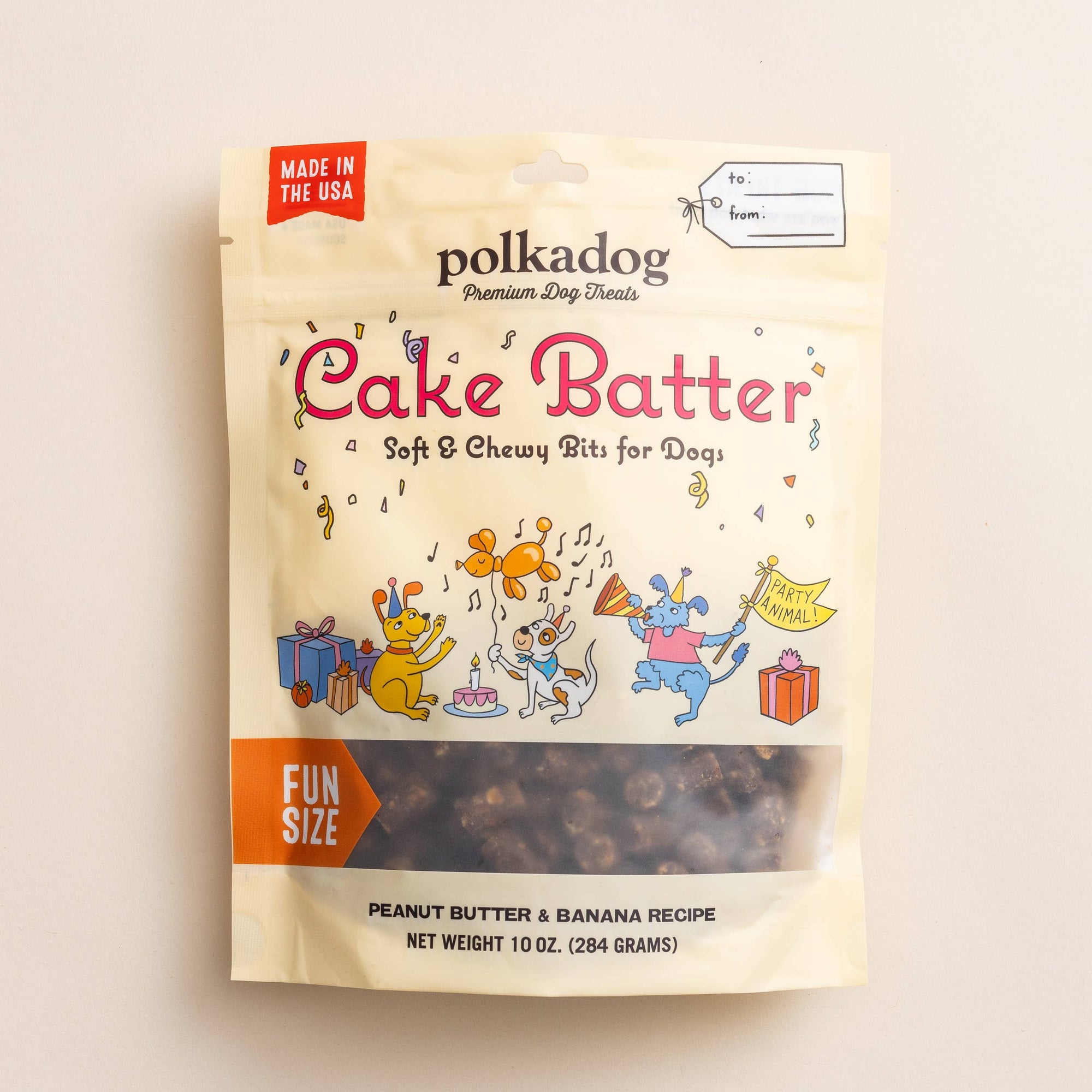 Pet Palette Distribution - Polkadog Cake Batter Peanut Butter &amp; Banana Chewy Dog Treats