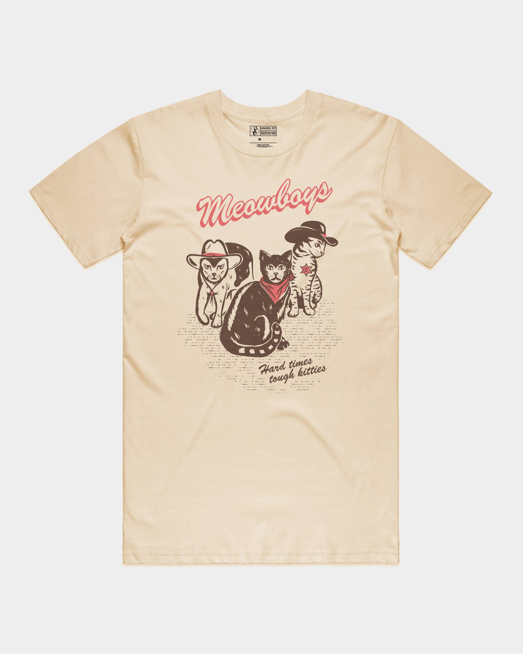 Shop Good - Meowboys Western Tee: Cream / S