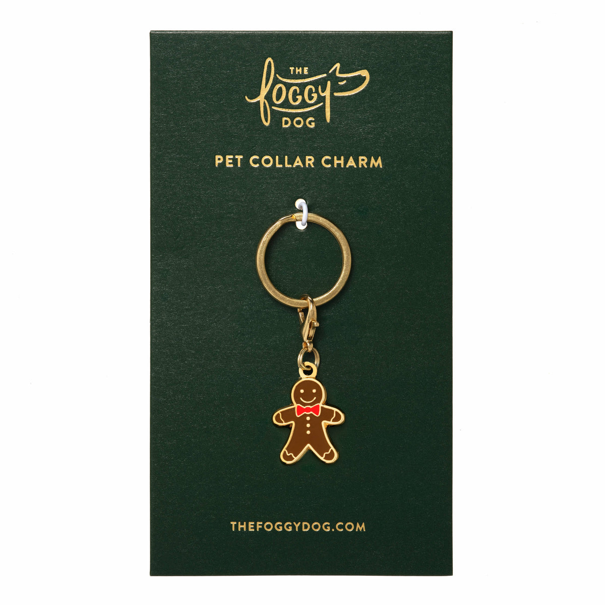 The Foggy Dog - Gingerbread Man Collar Charm: Charm Only