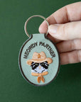 Lindy Stark Designs - Meowdy Partner Embroidered Keychain