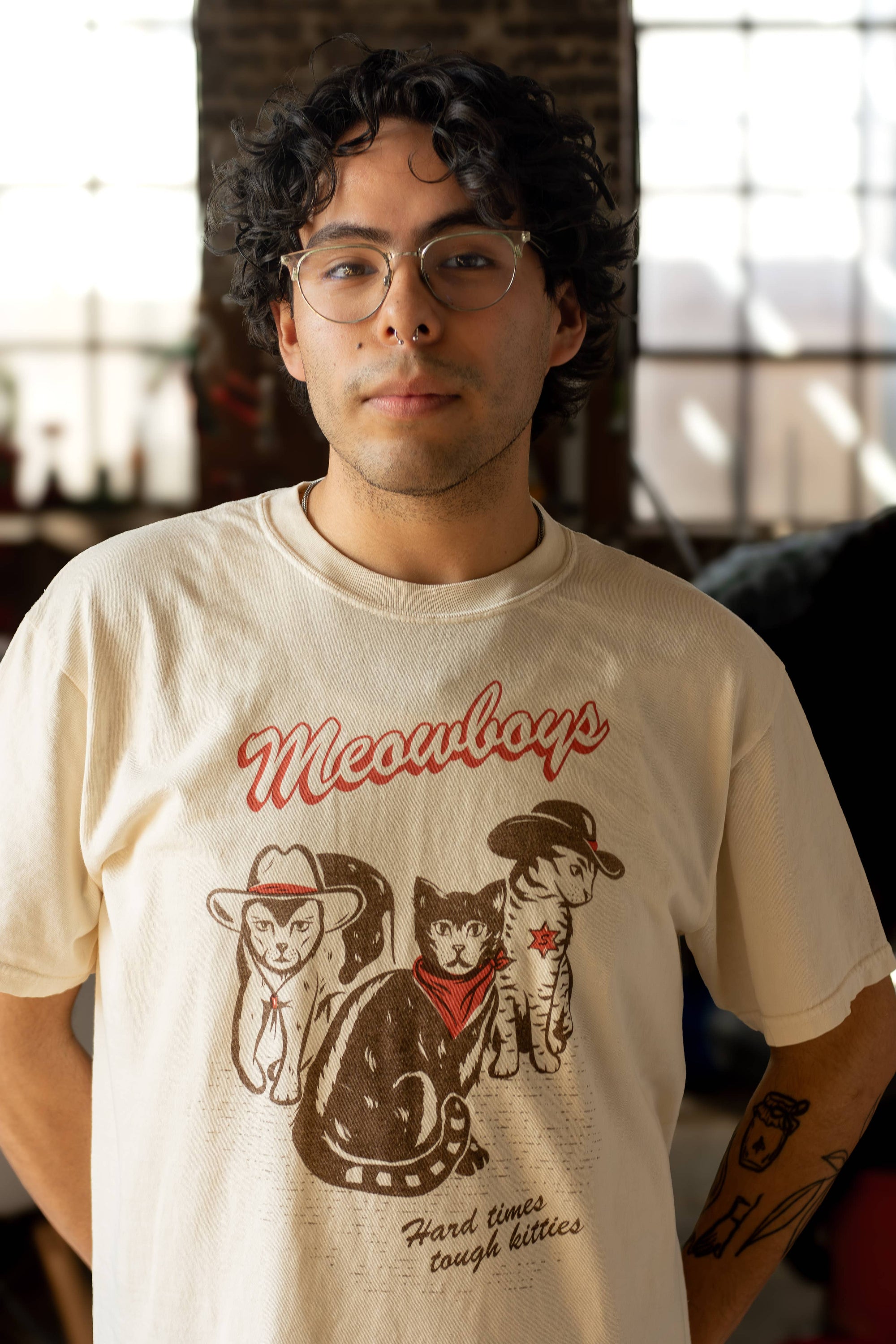 Shop Good - Meowboys Western Tee: Cream / S