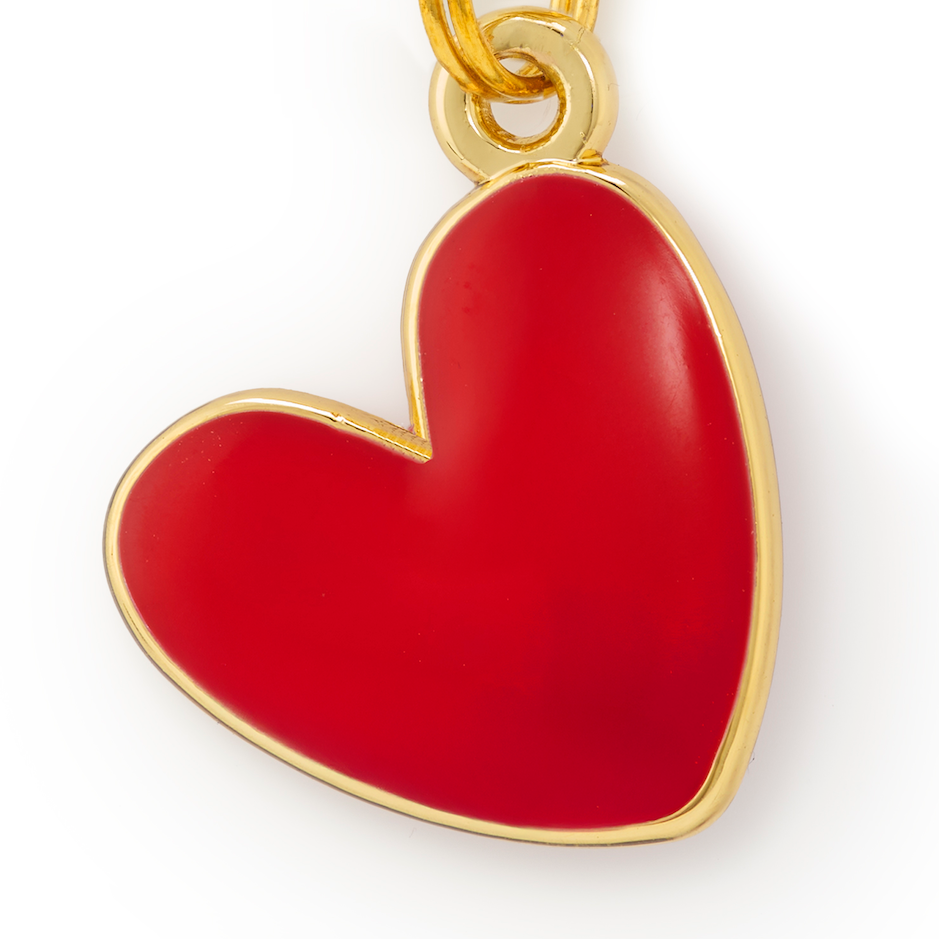 The Foggy Dog - Red Heart Collar Charm: Charm Only