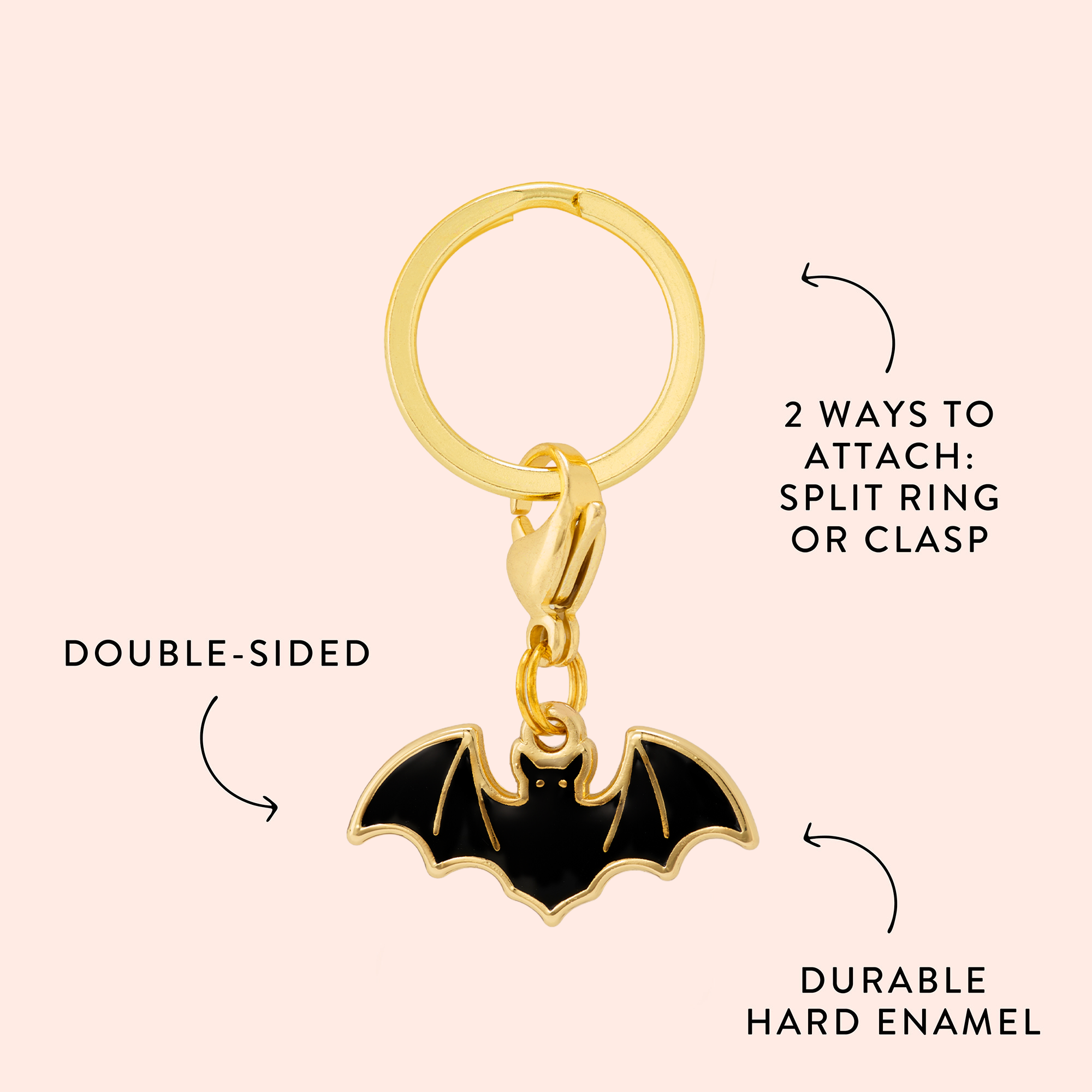 The Foggy Dog - Bat Collar Charm: Charm Only
