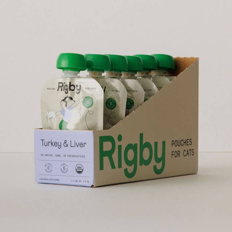 Rigby - Rigby Essential Cat Treats, Turkey &amp; Liver Lickable Pouch