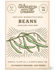 Schoepp Seeds - Beans, Kentucky Wonder Pole Bean Heirloom Seed Packets: 3 ¼" x 4 ½"