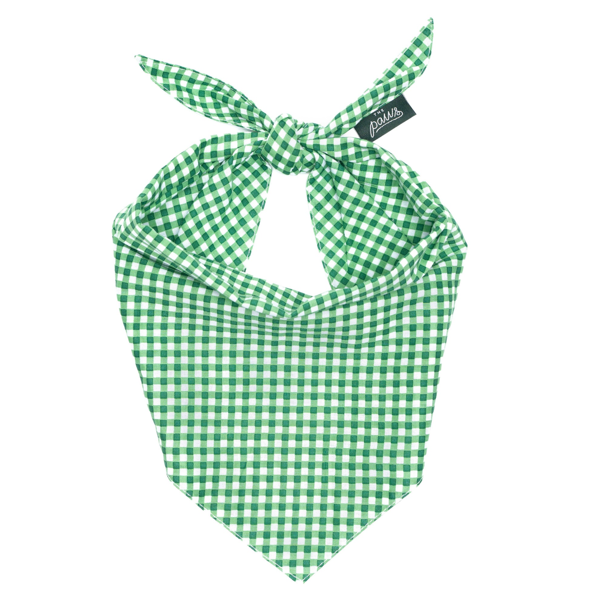 The Paws - Green Gingham Dog Bandana
