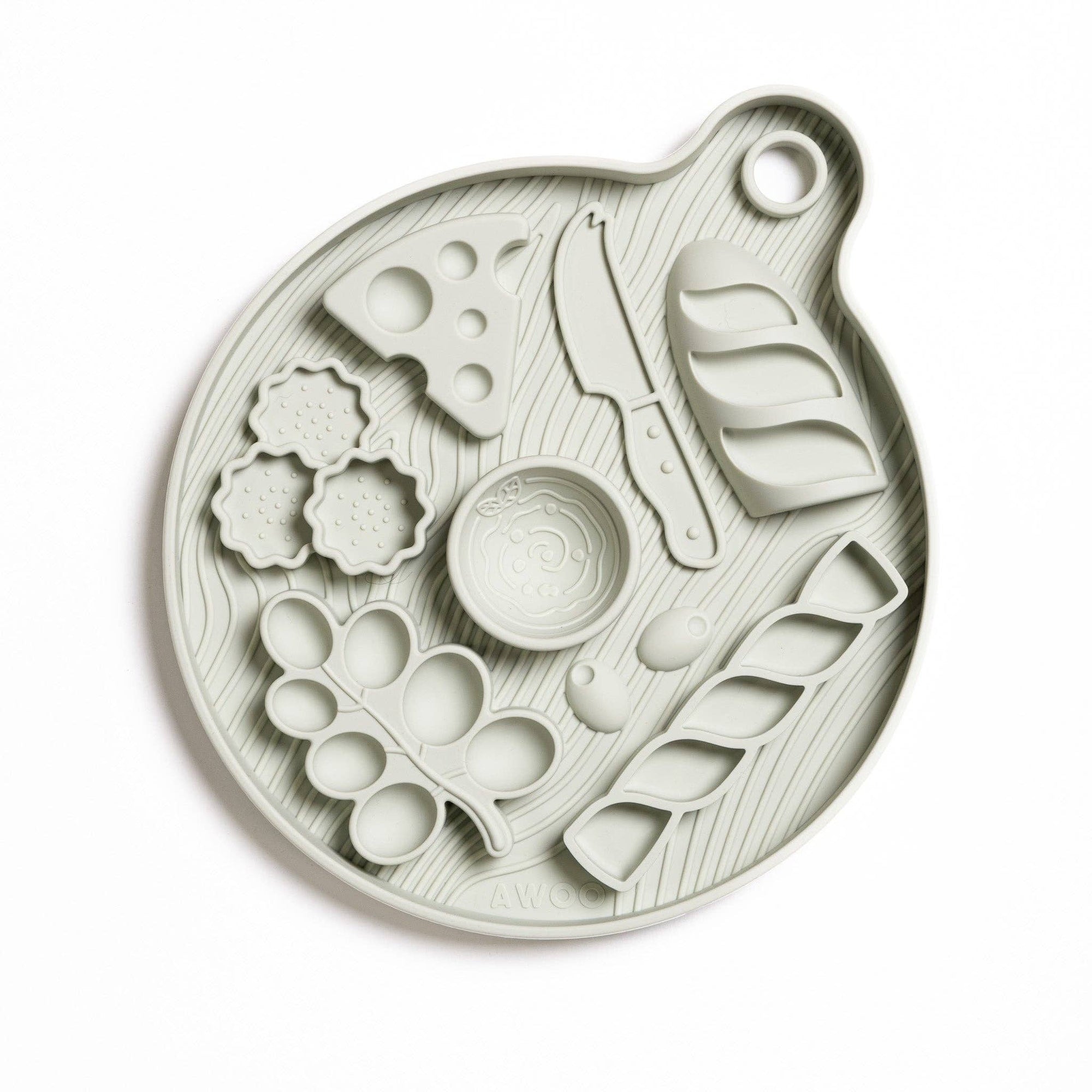 Awoo - Smorgasboard Charcuterie Lick Mat &amp; Slow Feeder: Sage