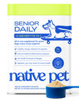 Native Pet - Senior Daily 12-in-1 Multivitamin Powder Supplement for Dogs: 60 scoops