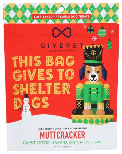 Pet Palette Distribution - GivePet Muttcracker Soft &amp; Chewy Dog Treats 6oz Bag