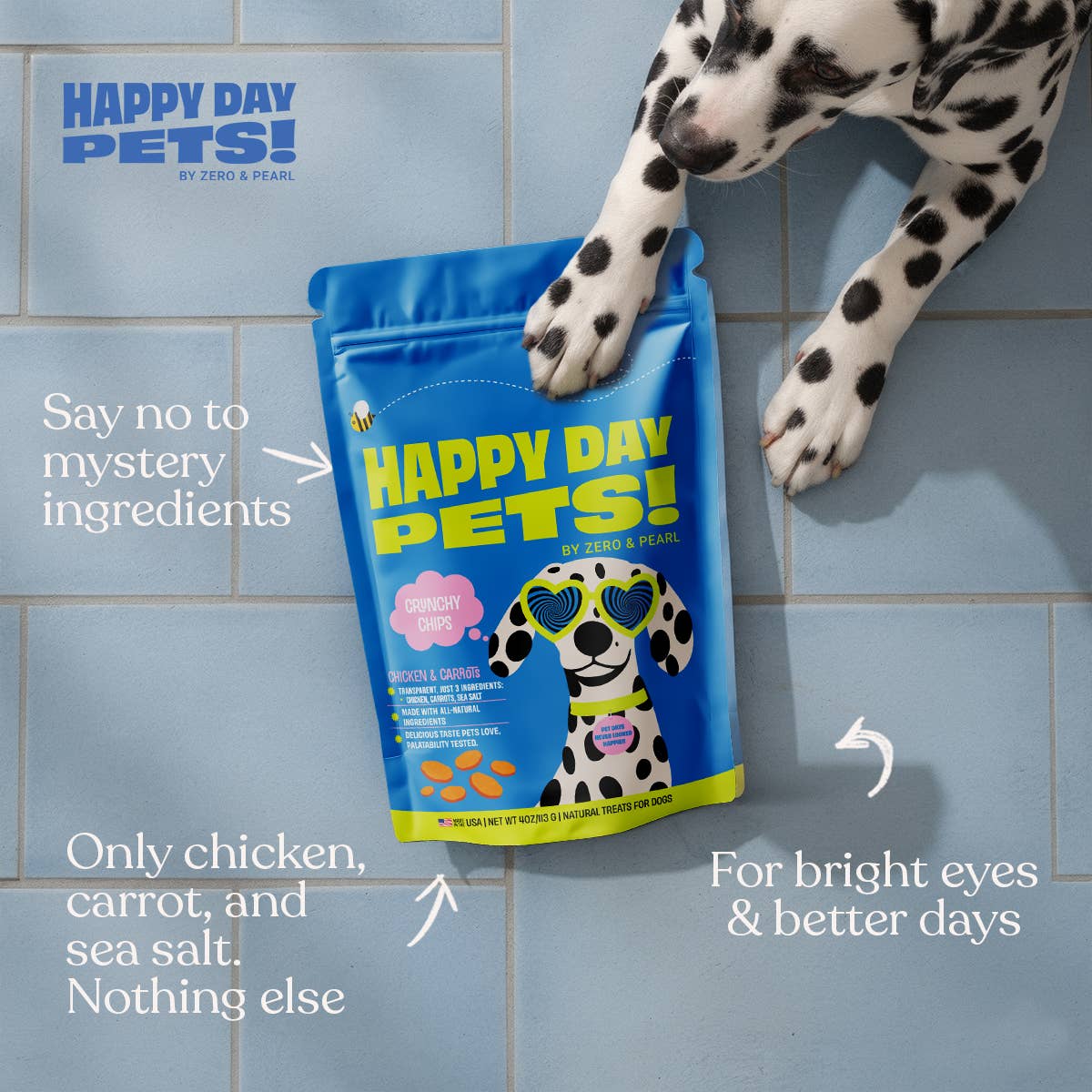 Happy Day Pets - Happy Day Pets Chicken &amp; Carrot Chips Dog Treats