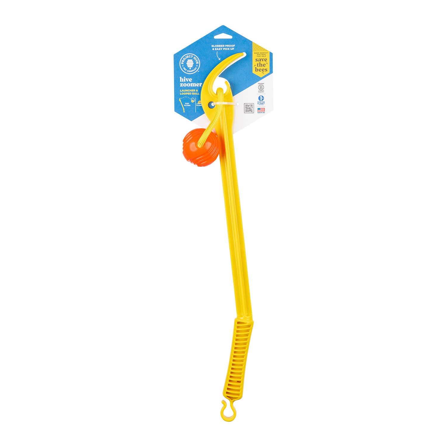 Project Hive Hive Zoomer Dog Toy Launcher &amp; Looped Ball Combo Pack