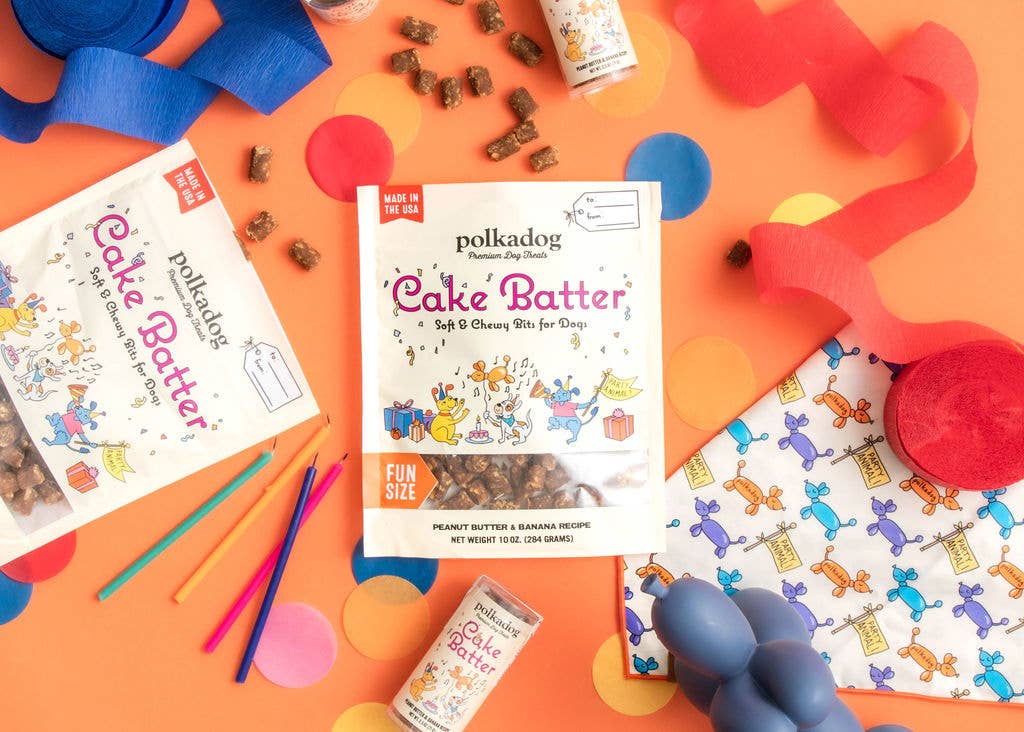 Pet Palette Distribution - Polkadog Cake Batter Peanut Butter &amp; Banana Chewy Dog Treats