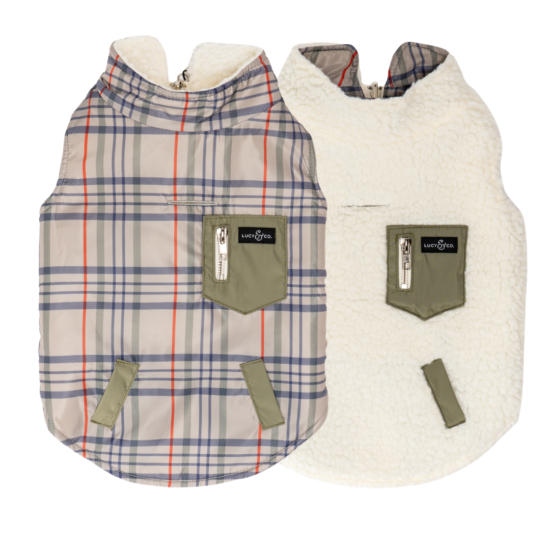 Lucy &amp; Co. - Mad for Plaid Reversible Teddy Vest