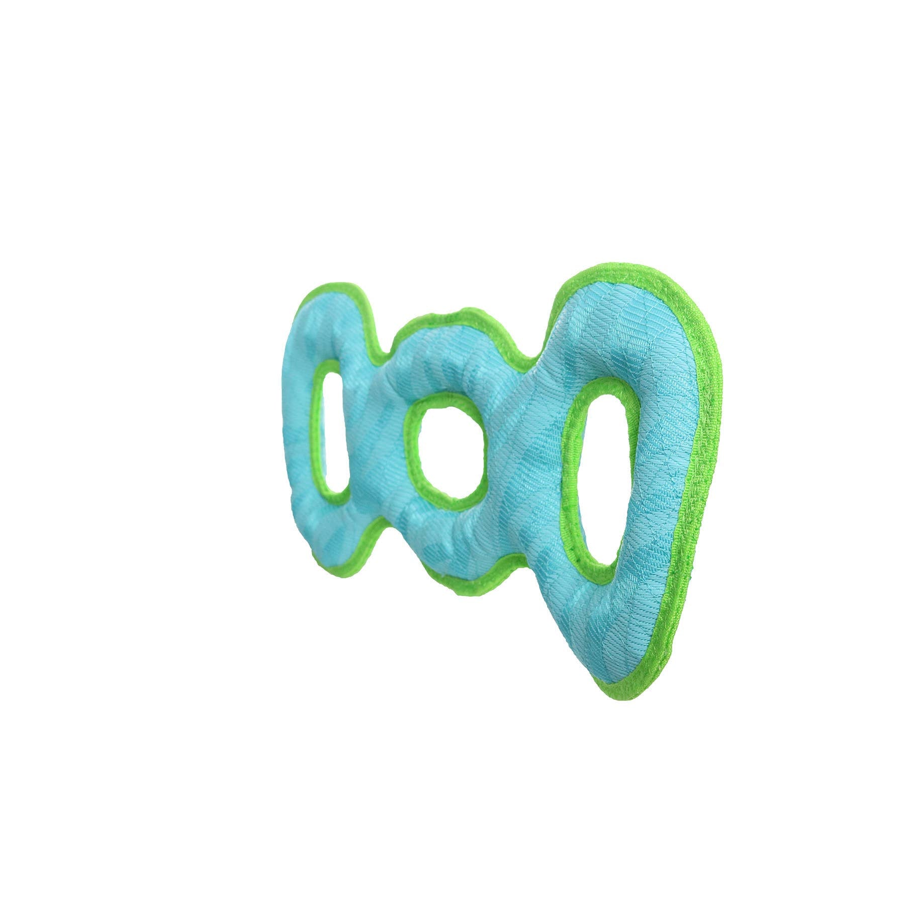 Tuffy Dog Toys - VIP Products - DuraForce 3 Way Tug - Blue/Green, Durable, Squeaky Dog Toy