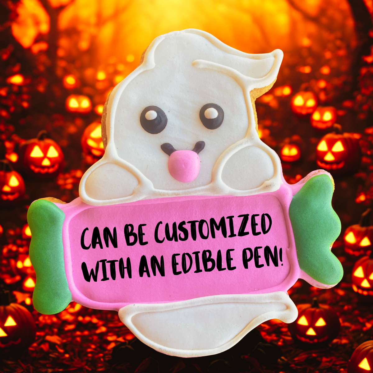 Lucky Biscuit Pet Bakery - Halloween Ghost Customizable : Ghost Customizable