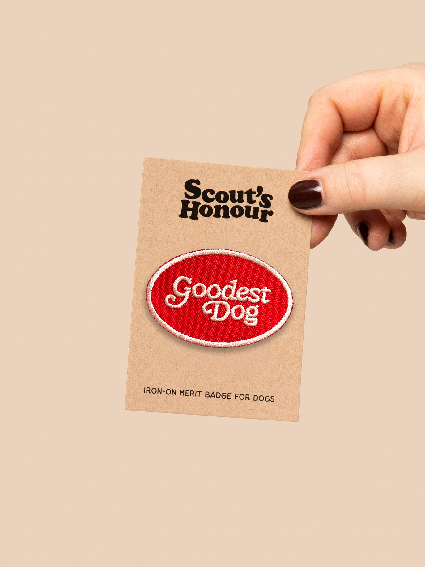 Scout's Honour Pty Ltd - Goodest Dog iron-on patch for pets