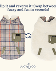 Lucy & Co. - Mad for Plaid Reversible Teddy Vest