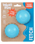 West Paw - *Puppy* Bubblegum/Aqua Boundr® 2-Pack Dog Toy Ball: Bubblegum