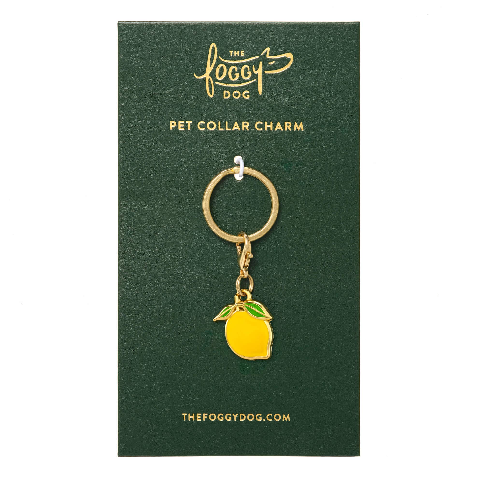 The Foggy Dog - Lemon Collar Charm: Charm Only