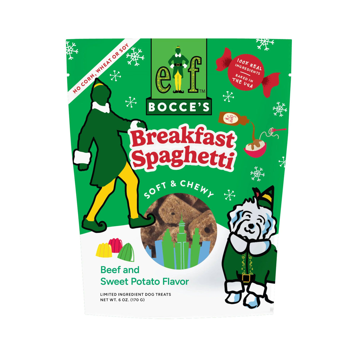 Pet Palette Distribution - Bocce's Bakery Holiday Breakfast Spaghetti Dog Treats 6oz
