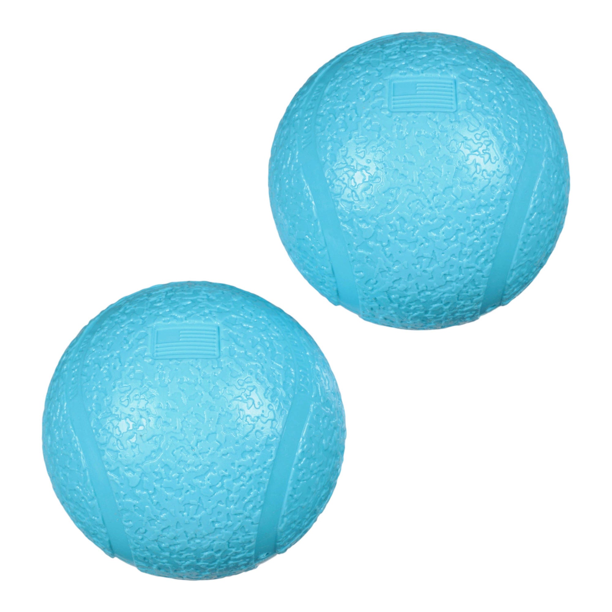 West Paw - *Puppy* Bubblegum/Aqua Boundr® 2-Pack Dog Toy Ball: Bubblegum