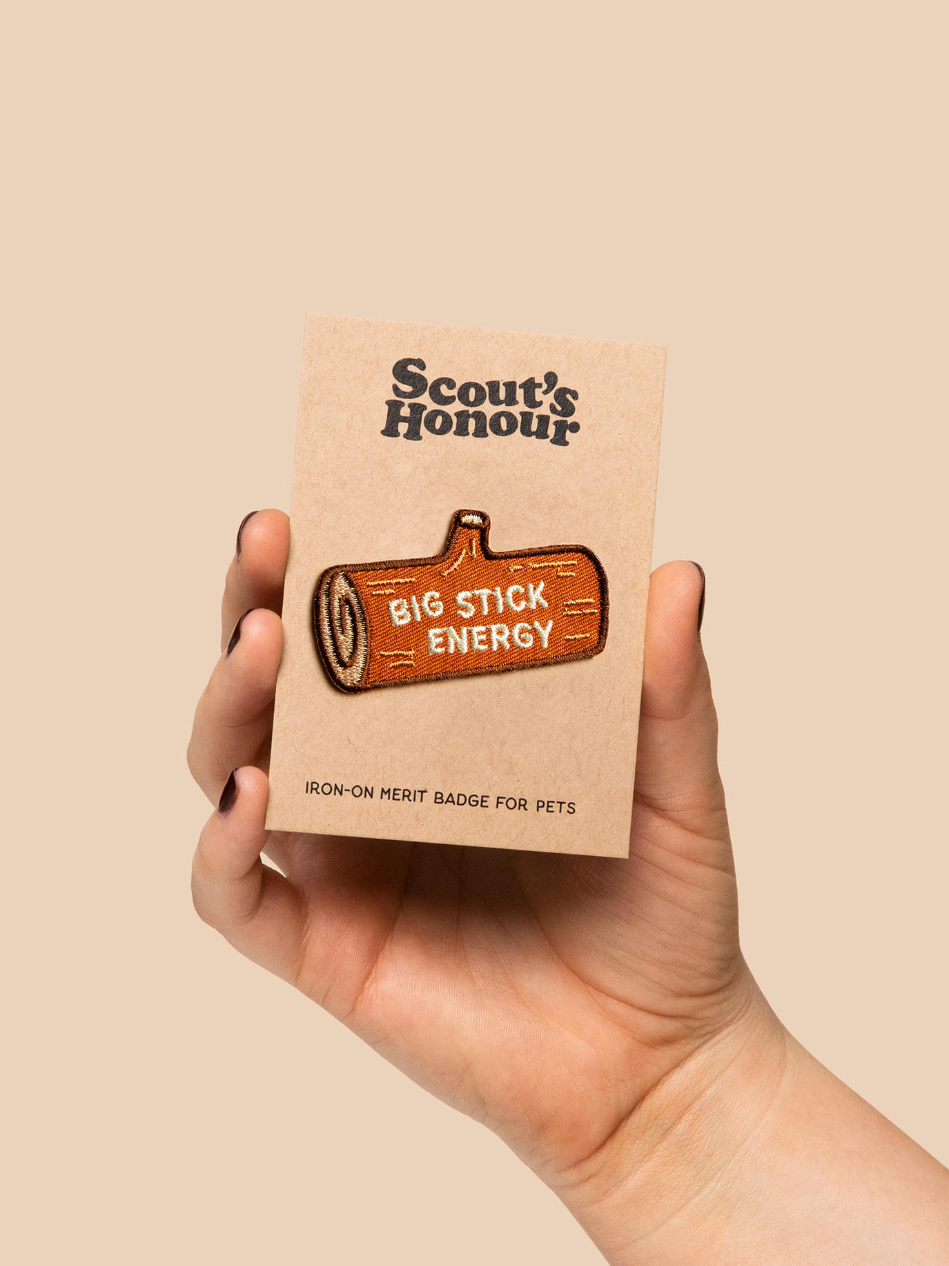 Scout's Honour Pty Ltd - Big Stick Energy iron-on patch for pets