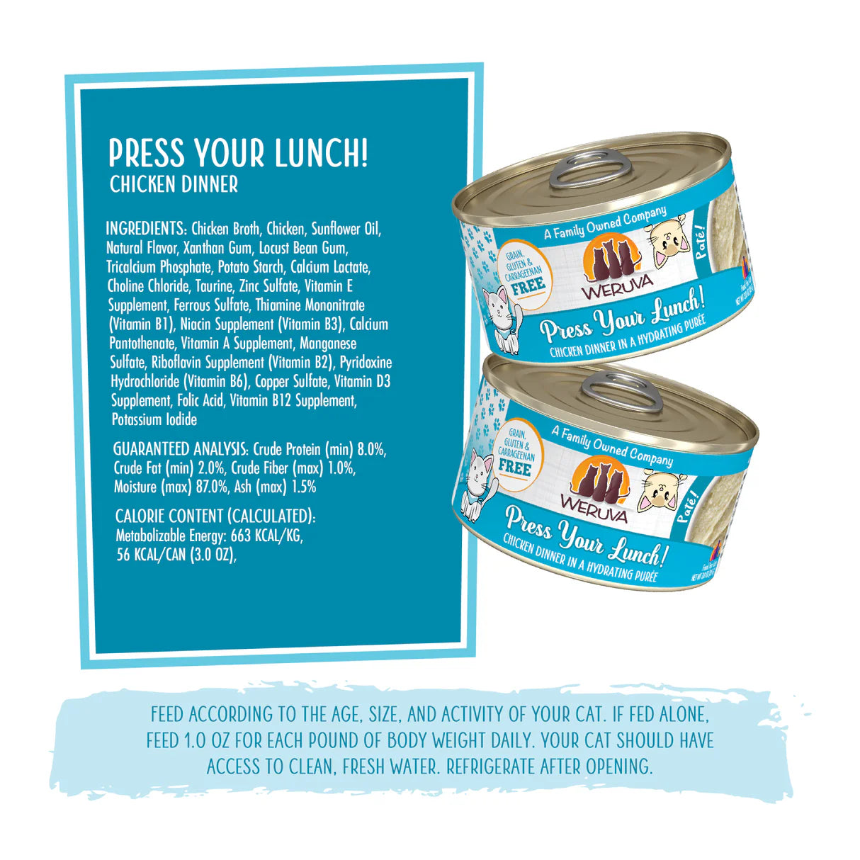Weruva Classic Cat - Press Your Lunch Chicken Pate