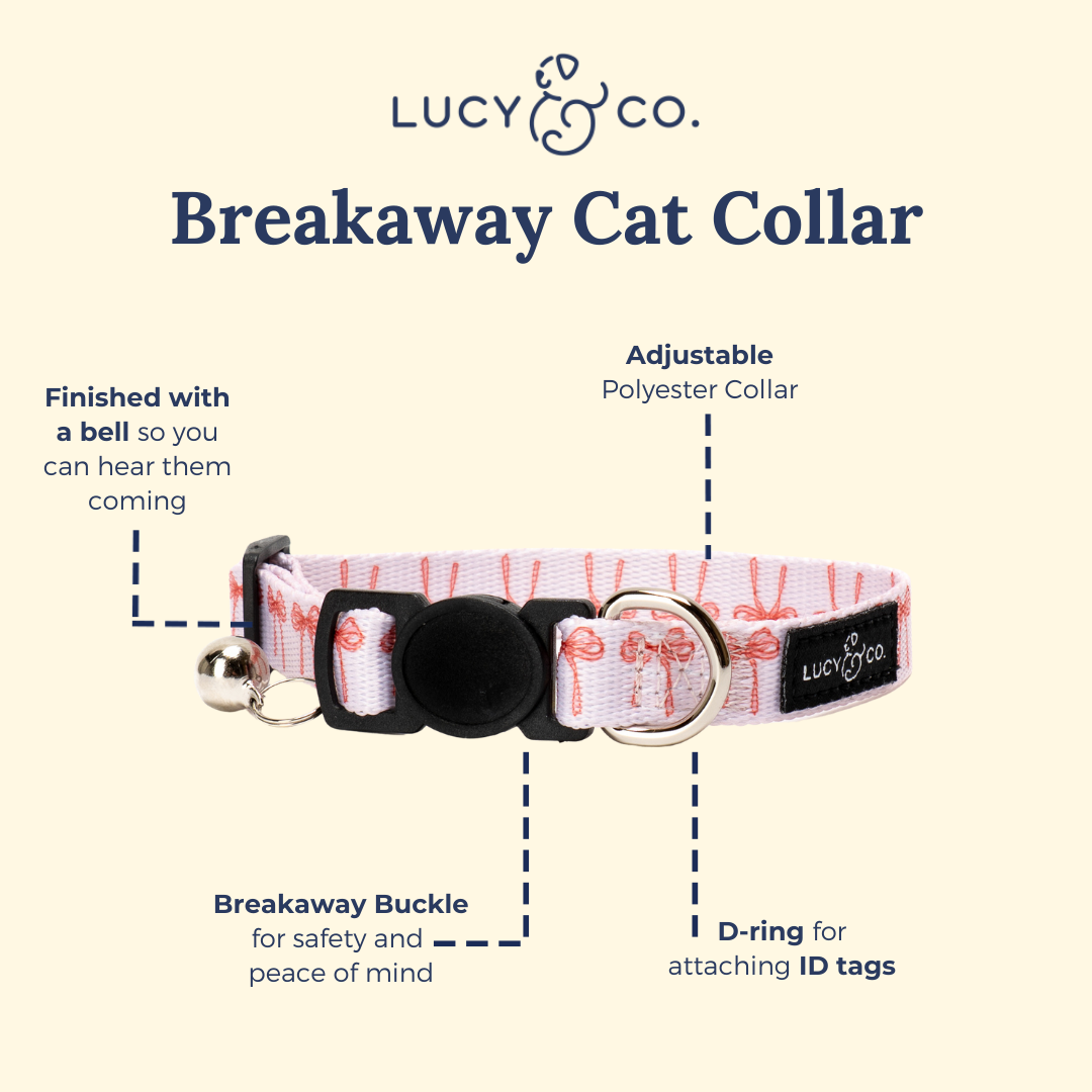 Lucy &amp; Co. - Take a Bow Breakaway Cat Collar: L