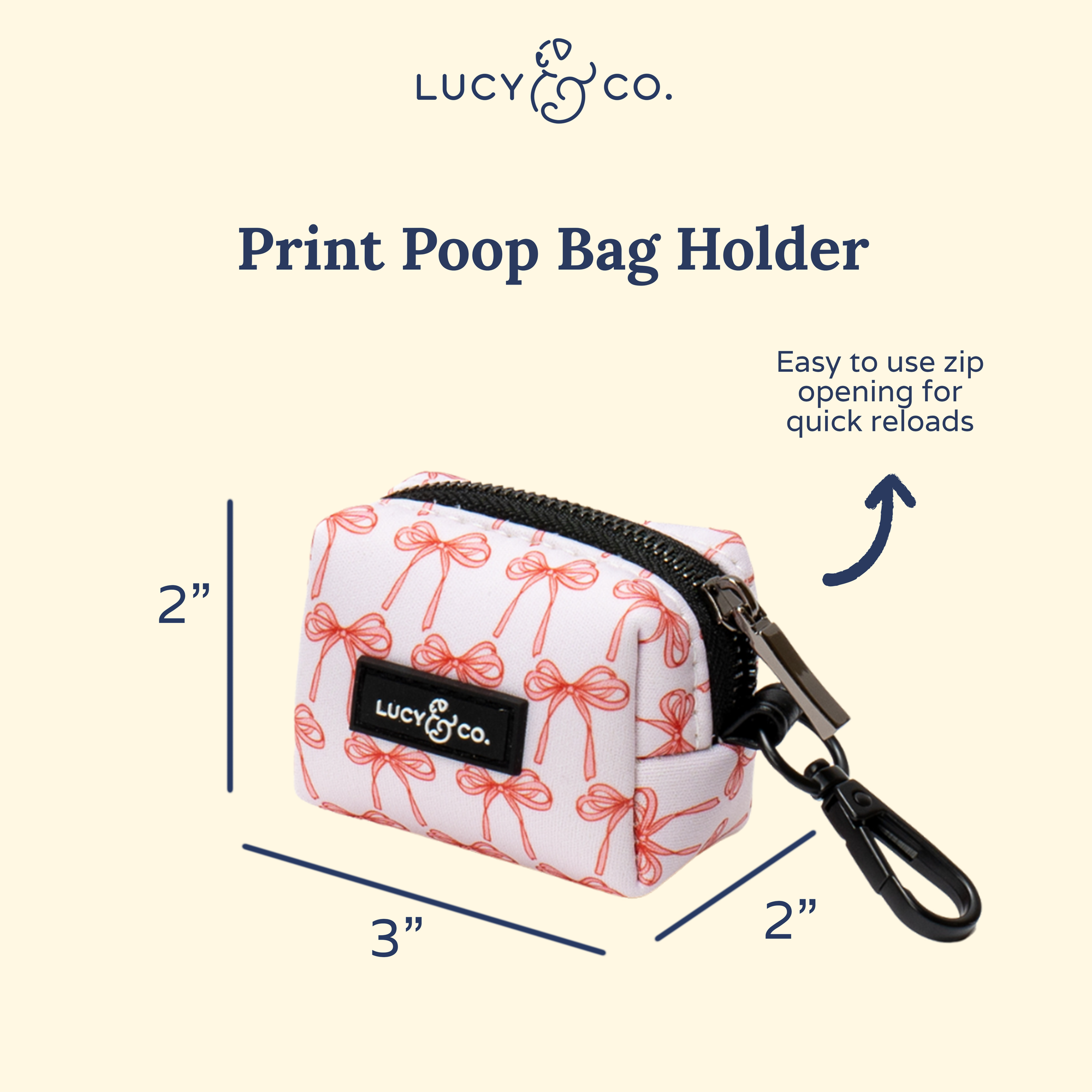 Lucy &amp; Co. - Take a Bow Poop Bag Holder: Default Title