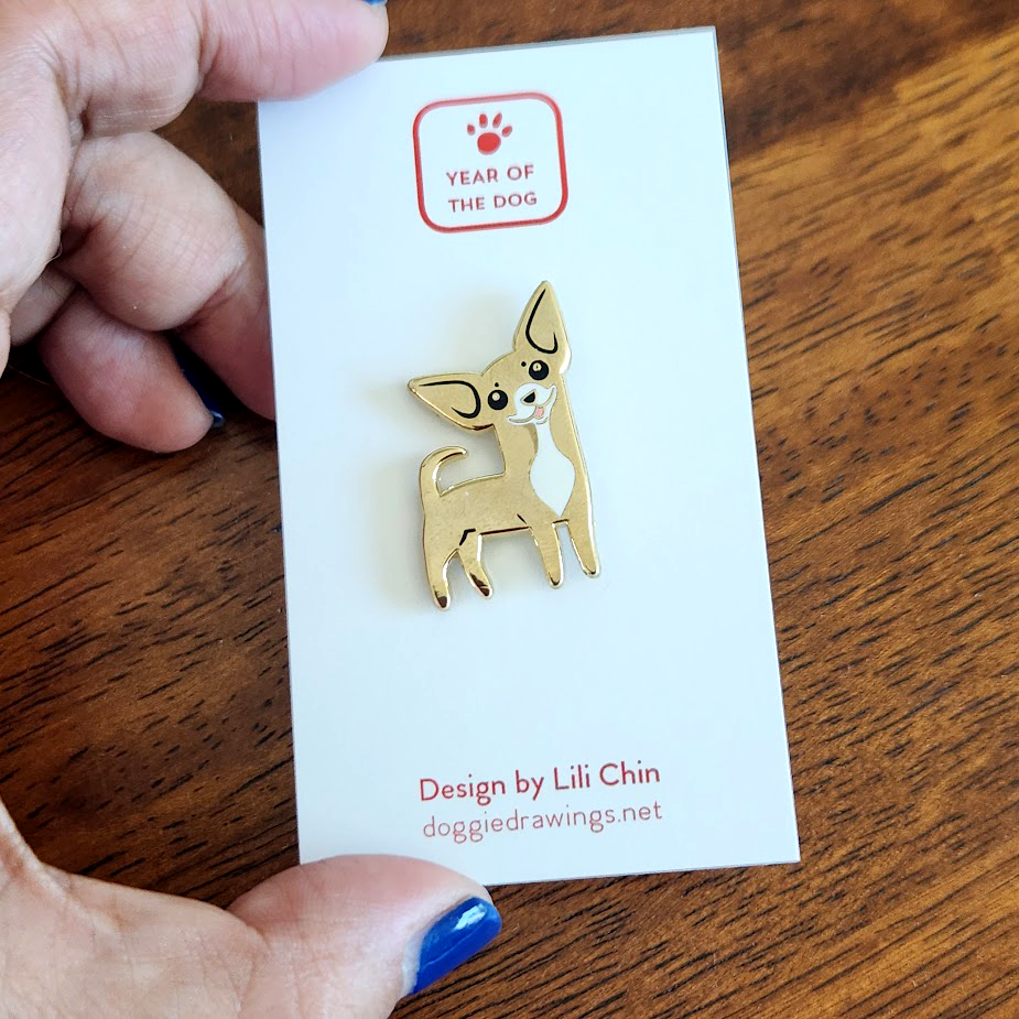 Lili Chin Art - Chihuahua Dog Enamel Pin