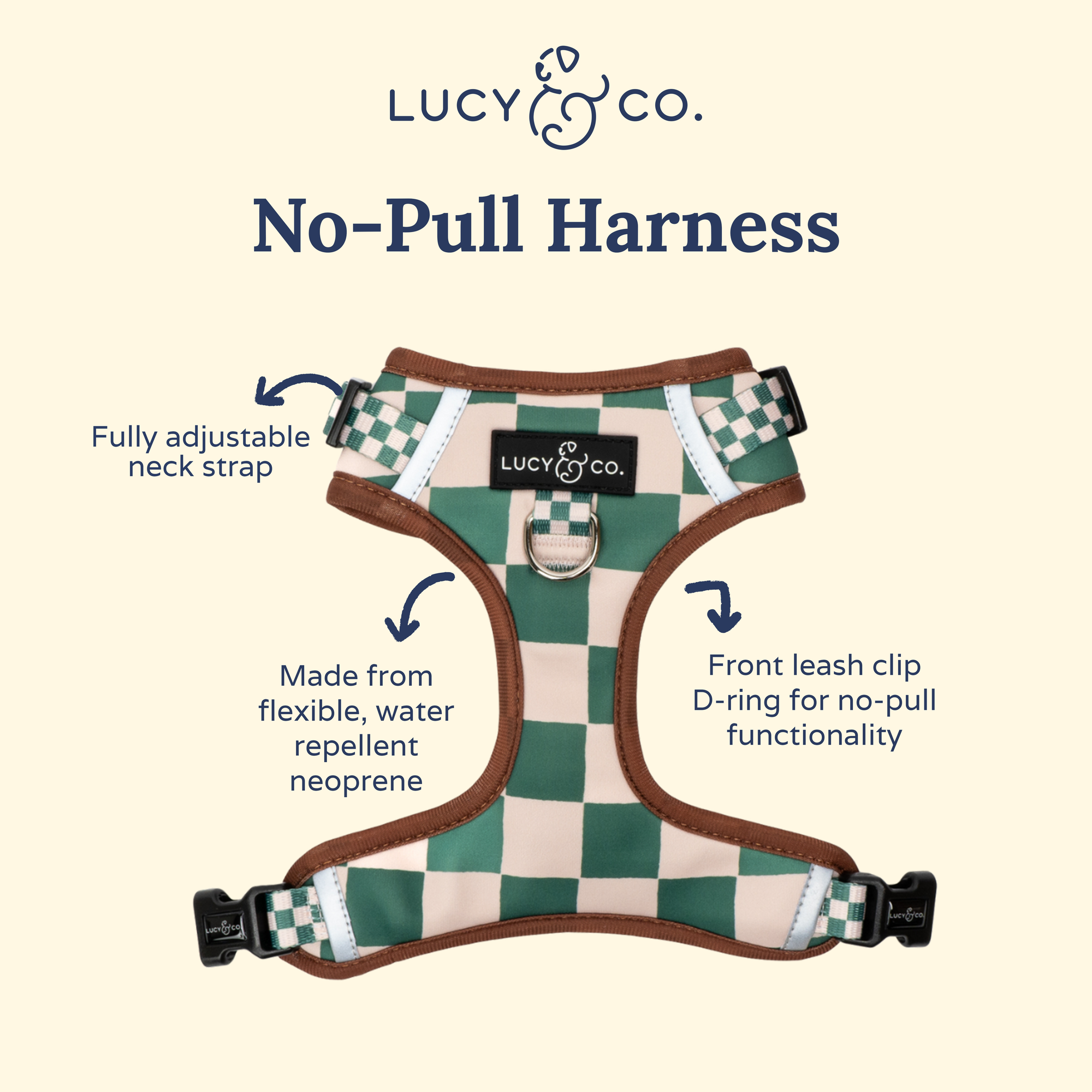 Lucy &amp; Co. - You're a Square No-Pull Harness: Large