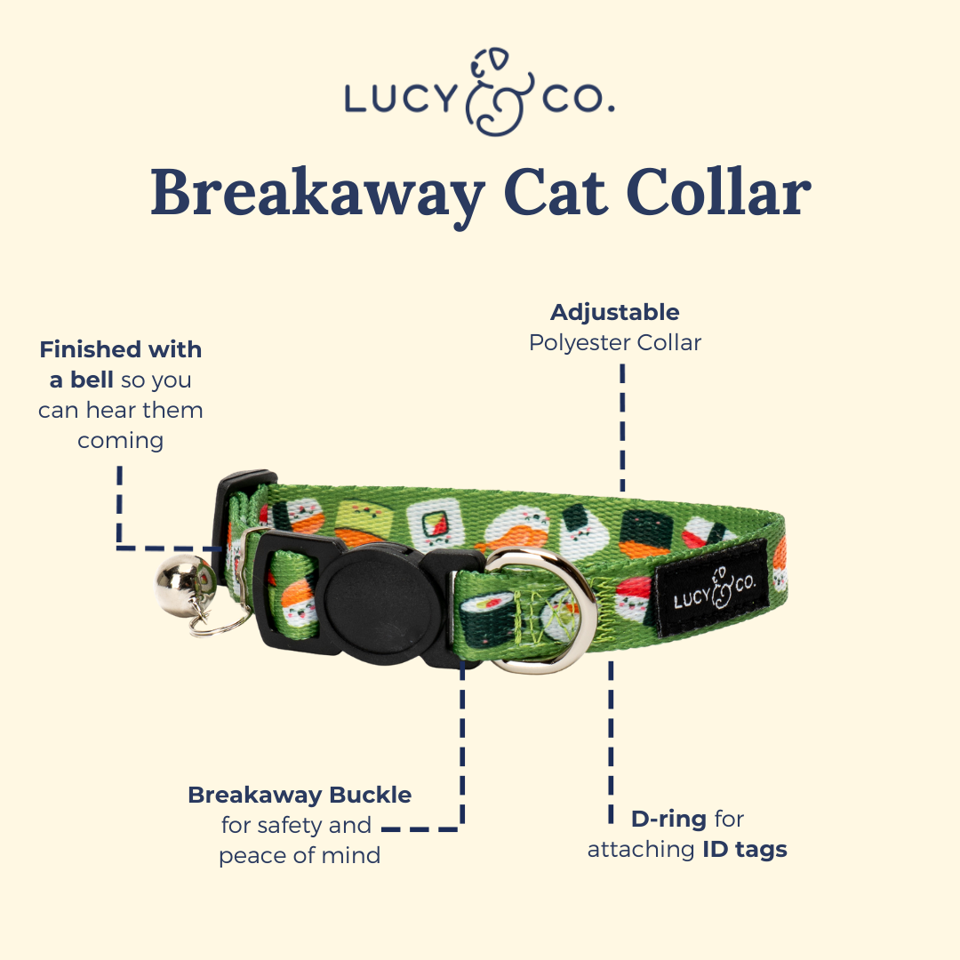 Lucy &amp; Co. - How I Roll Breakaway Cat Collar: L