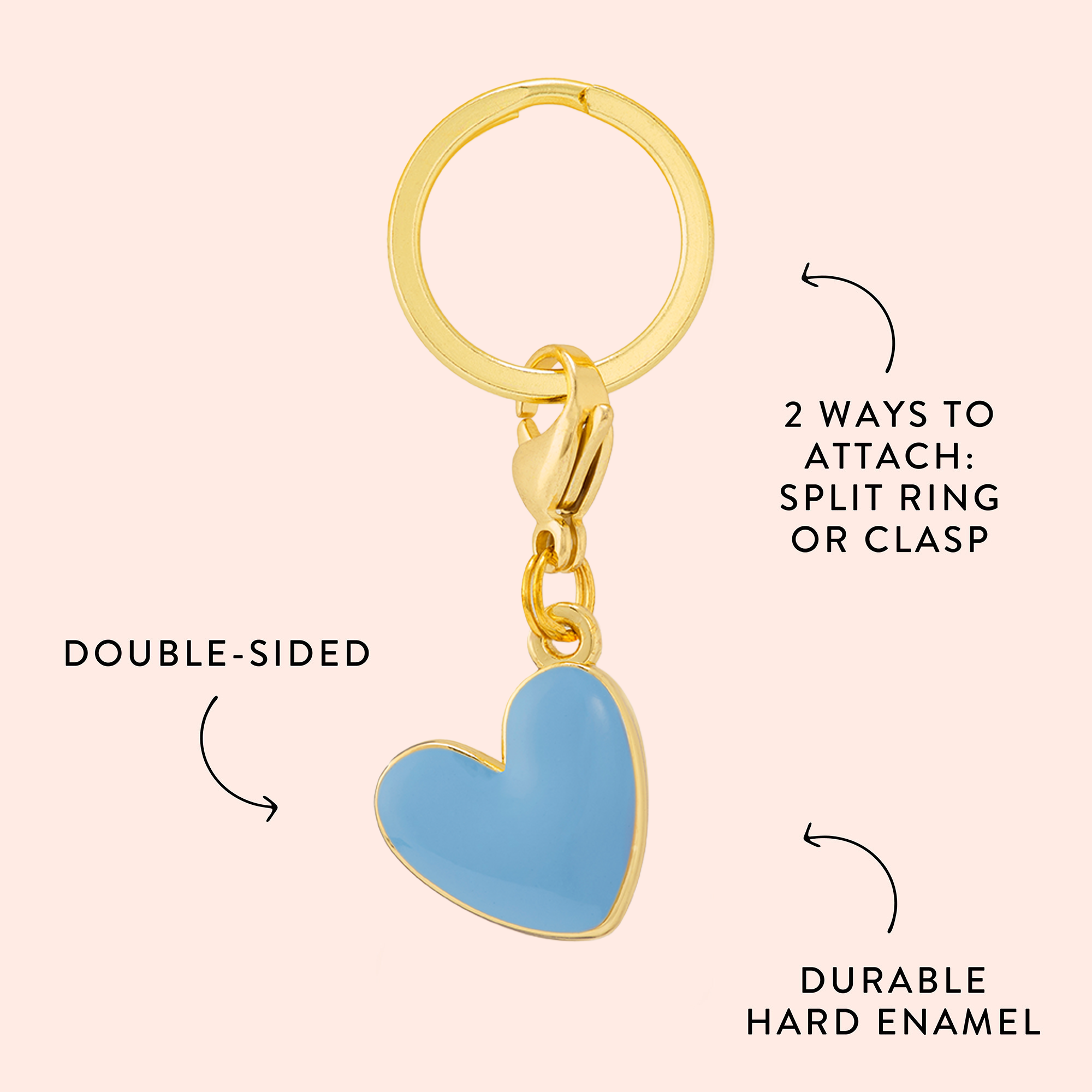 The Foggy Dog - Blue Heart Collar Charm: Charm Only