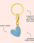 The Foggy Dog - Blue Heart Collar Charm: Charm Only