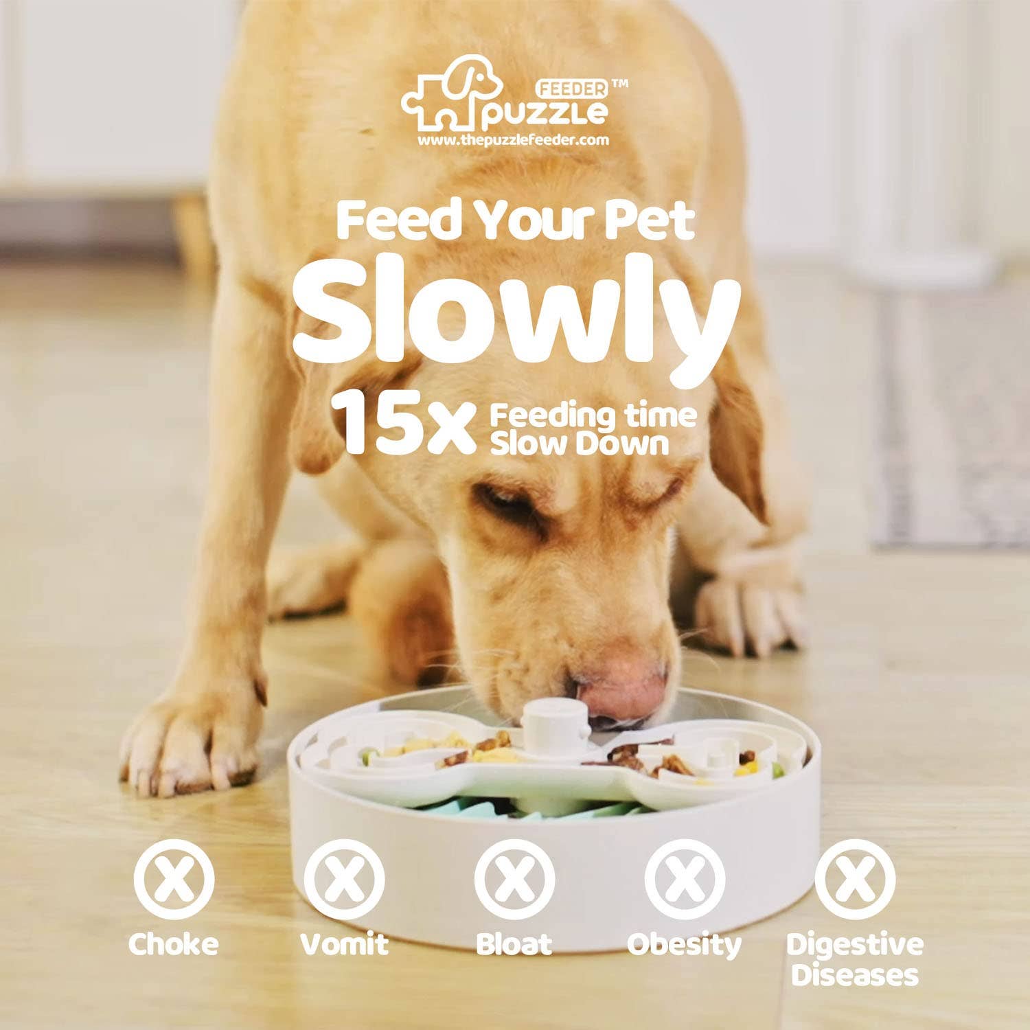 Pet Future llc - Puzzle Feeder - Slower than a Slow Feeder Dog Bowl Dog Slow
