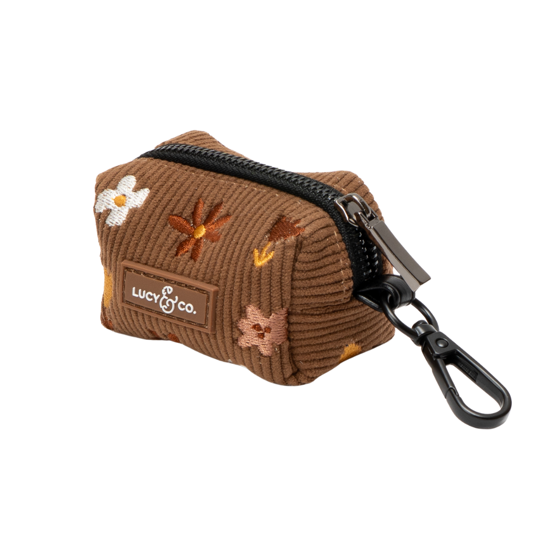 Lucy &amp; Co. - Chocolate Meadows Corduroy Poop Bag Holder