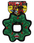 Tuffy Dog Toys - VIP Products - Tuffy Holiday Medium Gear Ring Wreath, Durable Dog Toy
