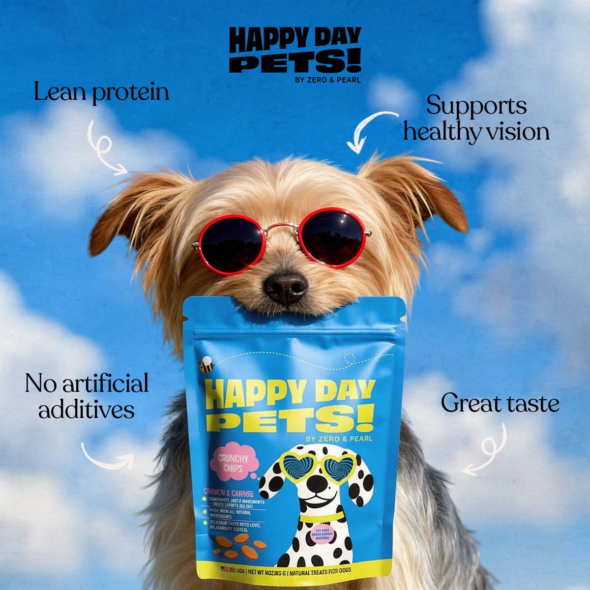 Happy Day Pets - Happy Day Pets Chicken &amp; Carrot Chips Dog Treats