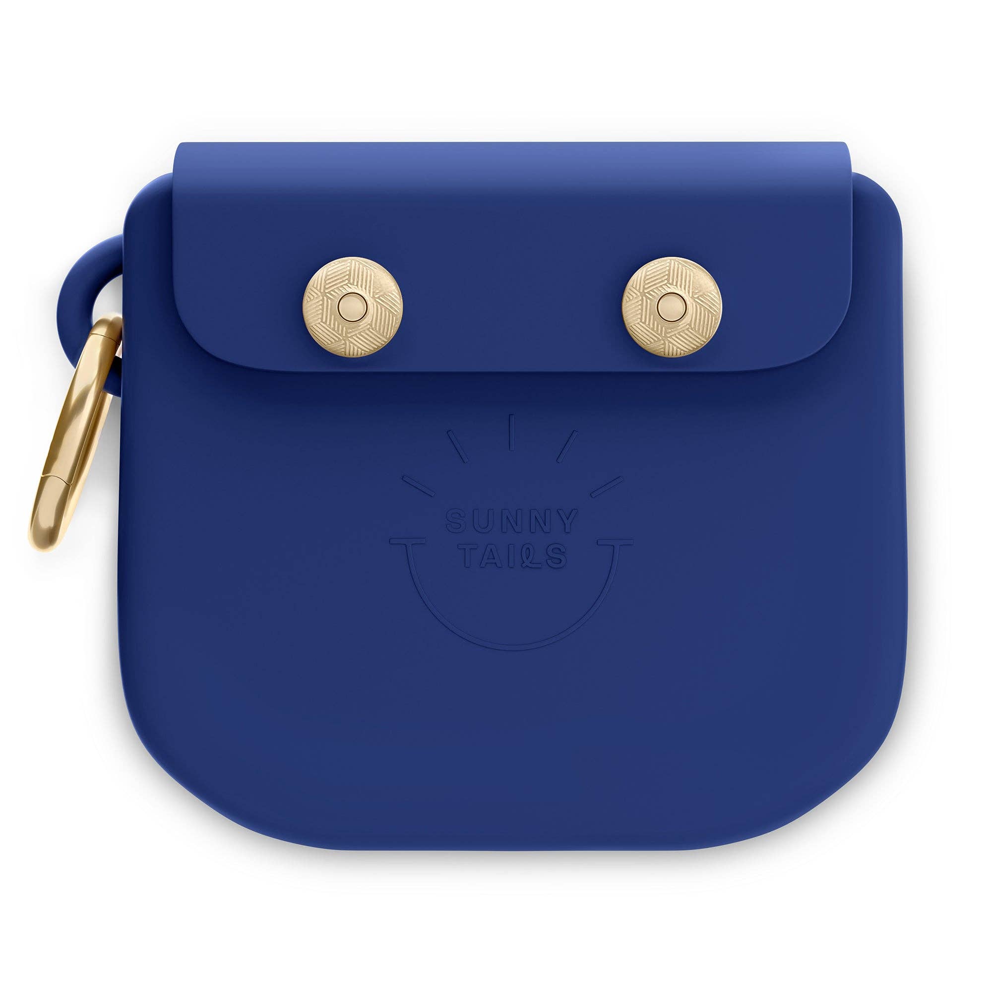 SUNNY TAILS - Signature Navy Snap Dog Treat Pouch: Standard (1/2 cup)