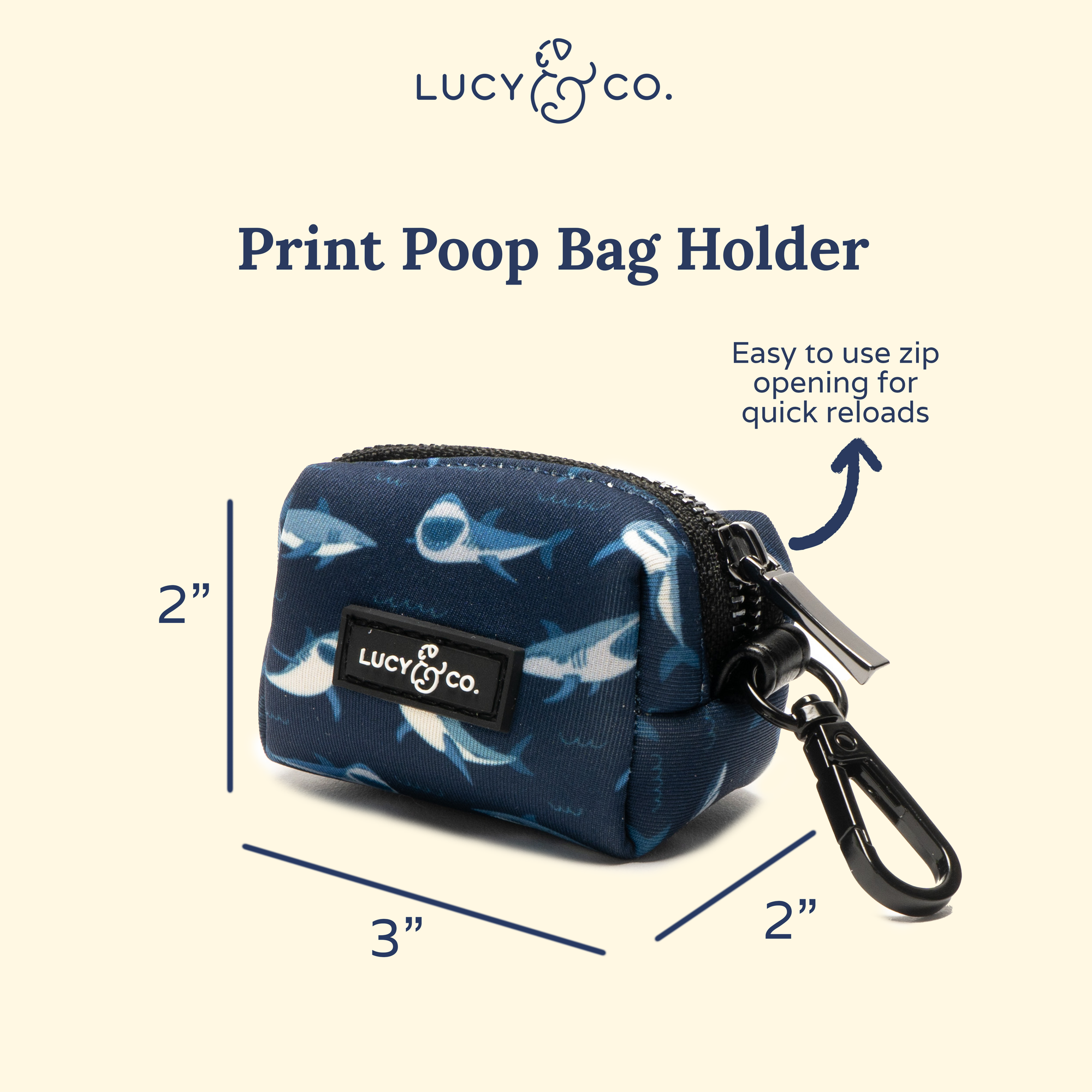 Lucy &amp; Co. - Shark Attack Poop Bag Holder