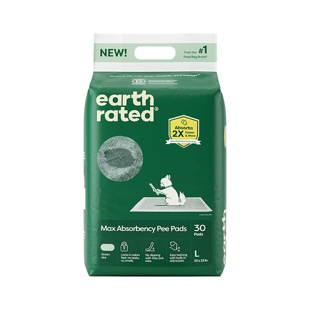 Earth Rated Dog Pee Pads With AbsorbShield™ Technology