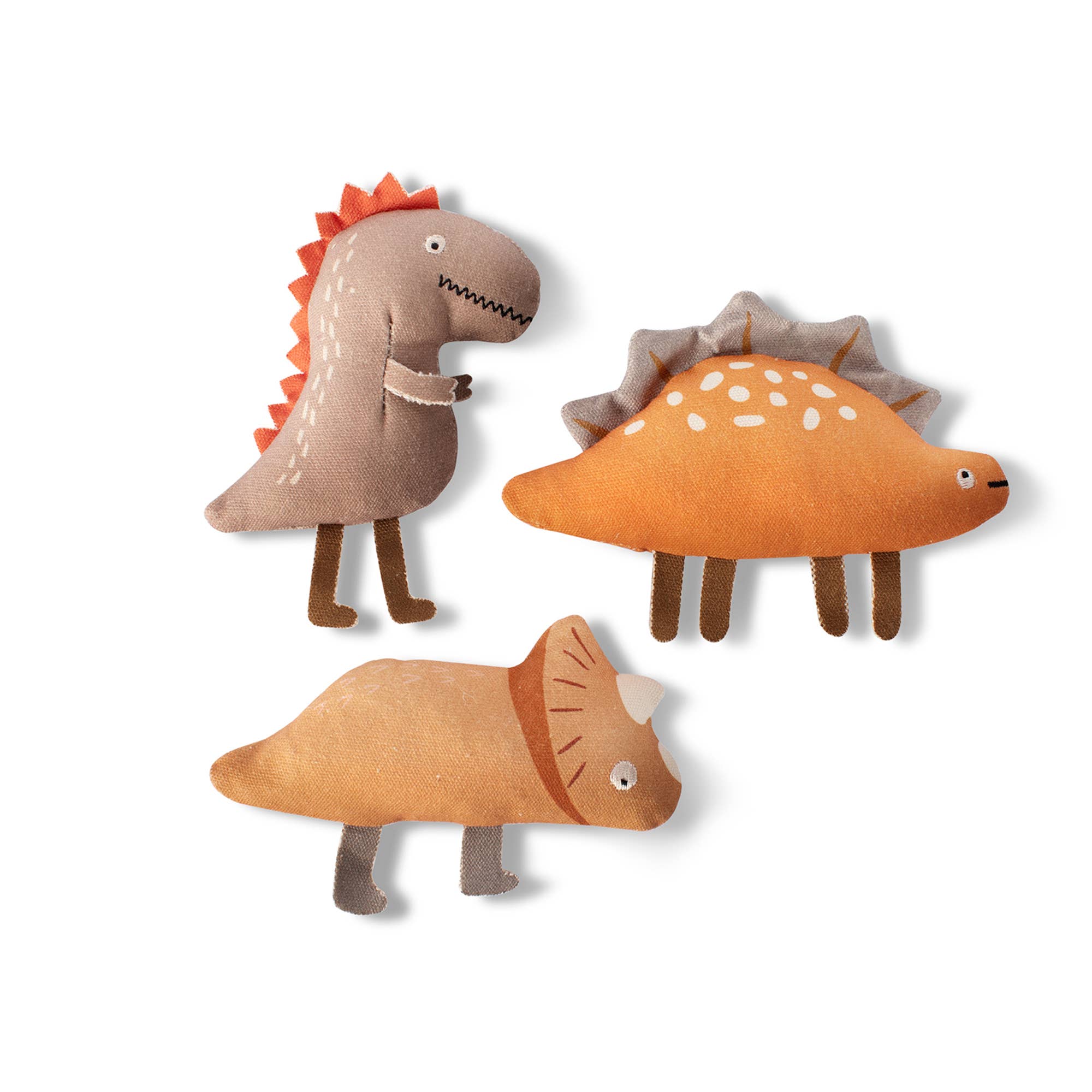 Petshop by Fringe Studio - WE CAME WE SAUR CANVAS MINI DOG TOY SET