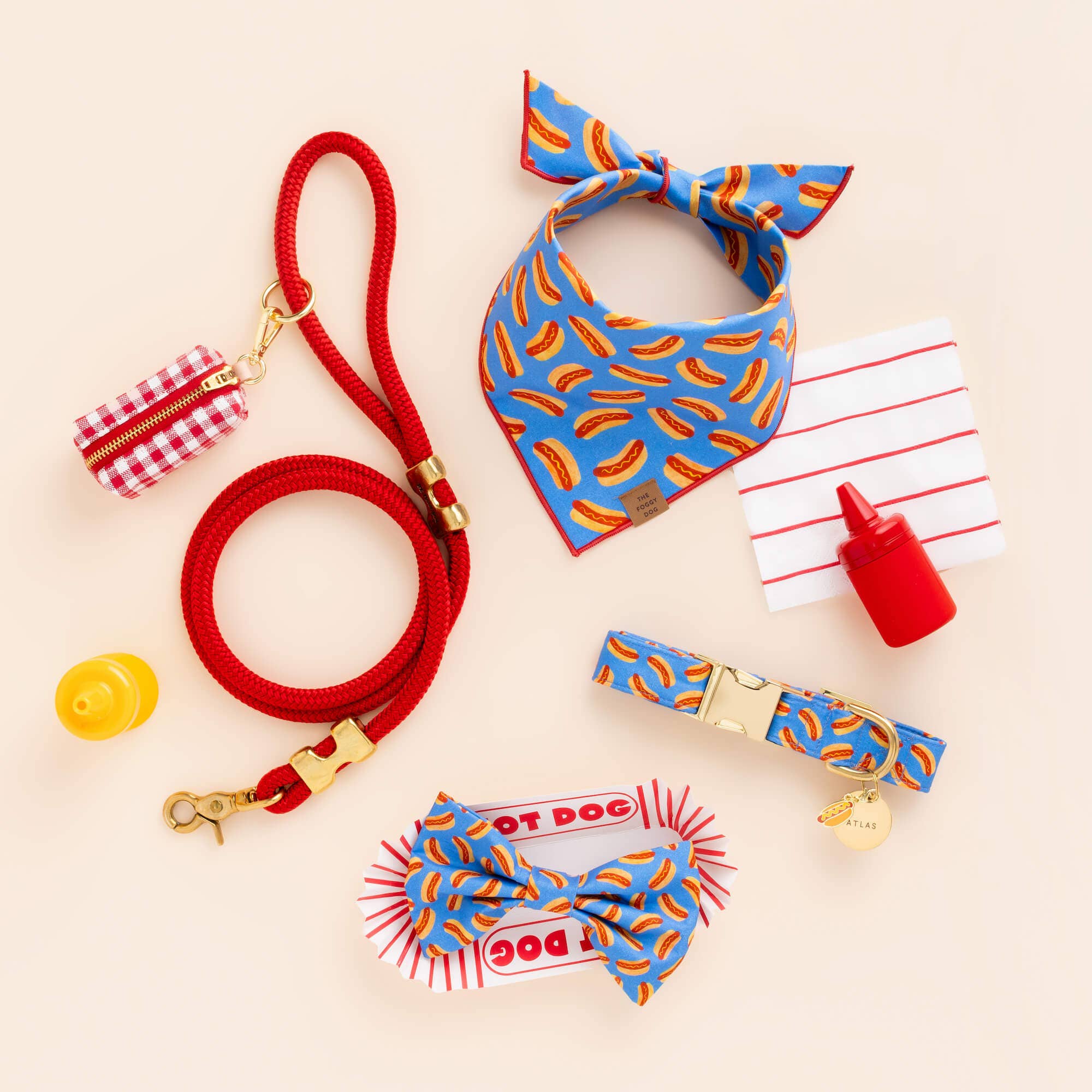 The Foggy Dog - Hot Dog Collar Charm: Charm Only