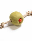Awoo - Pimento Olive Felt & Rope Tug Toy