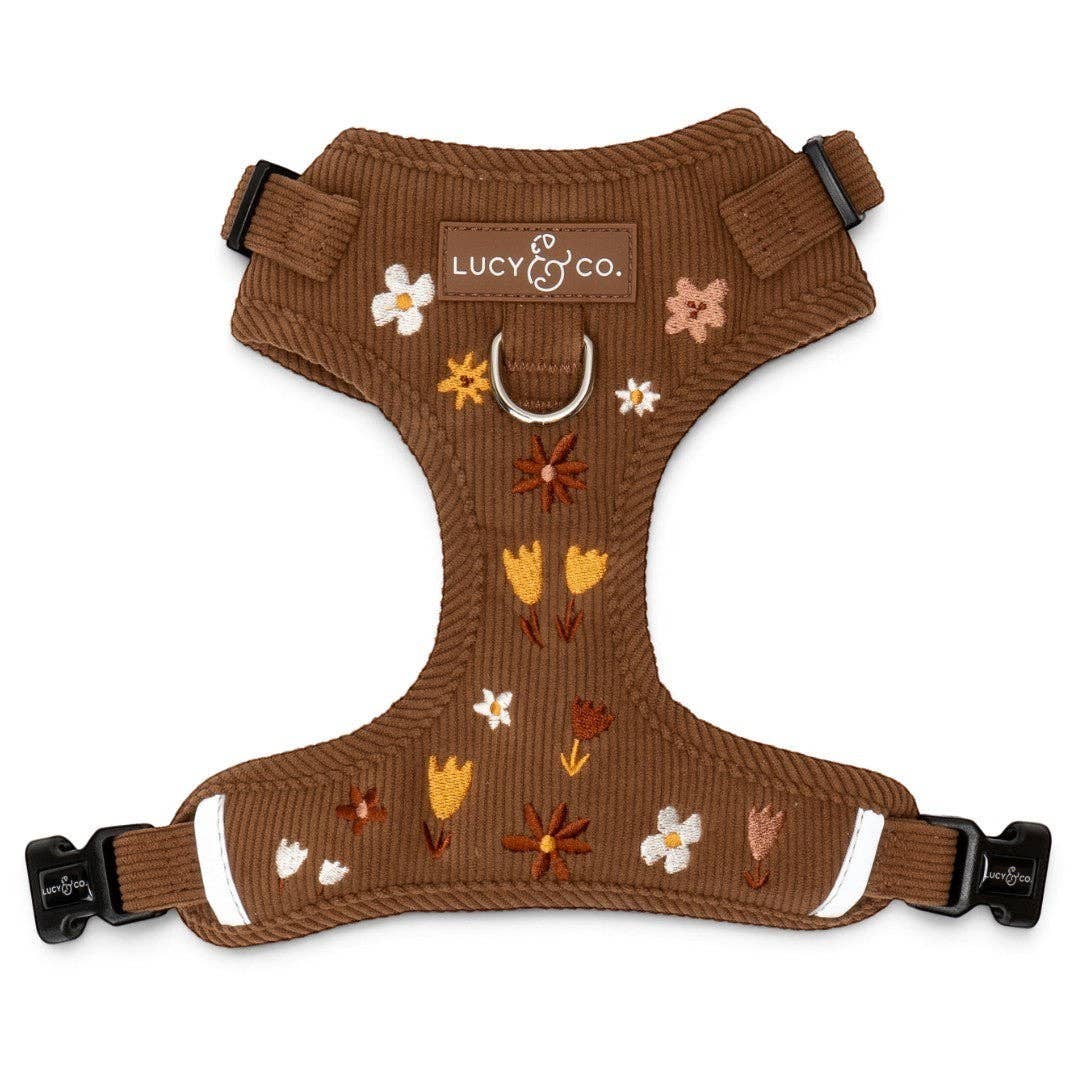 Lucy &amp; Co. - Chocolate Meadows Corduroy No-Pull Harness