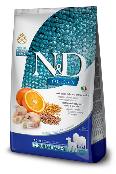 Farmina Cod, Spelt, Oats &amp; Orange Adult Medium/Maxi