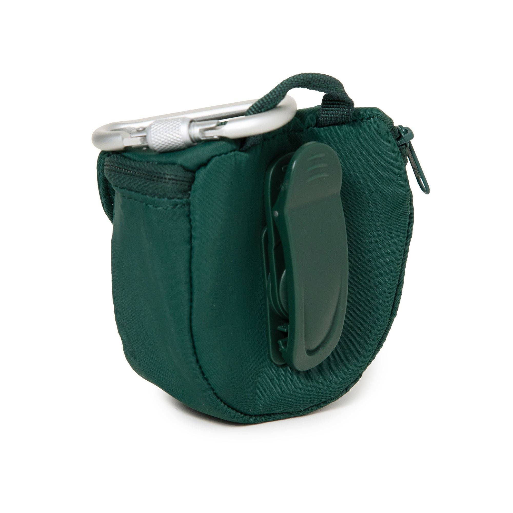 Playfield - Bailey Treat &amp; Ball Pouch - Coral Red, Forest Green, Black: Coral Red