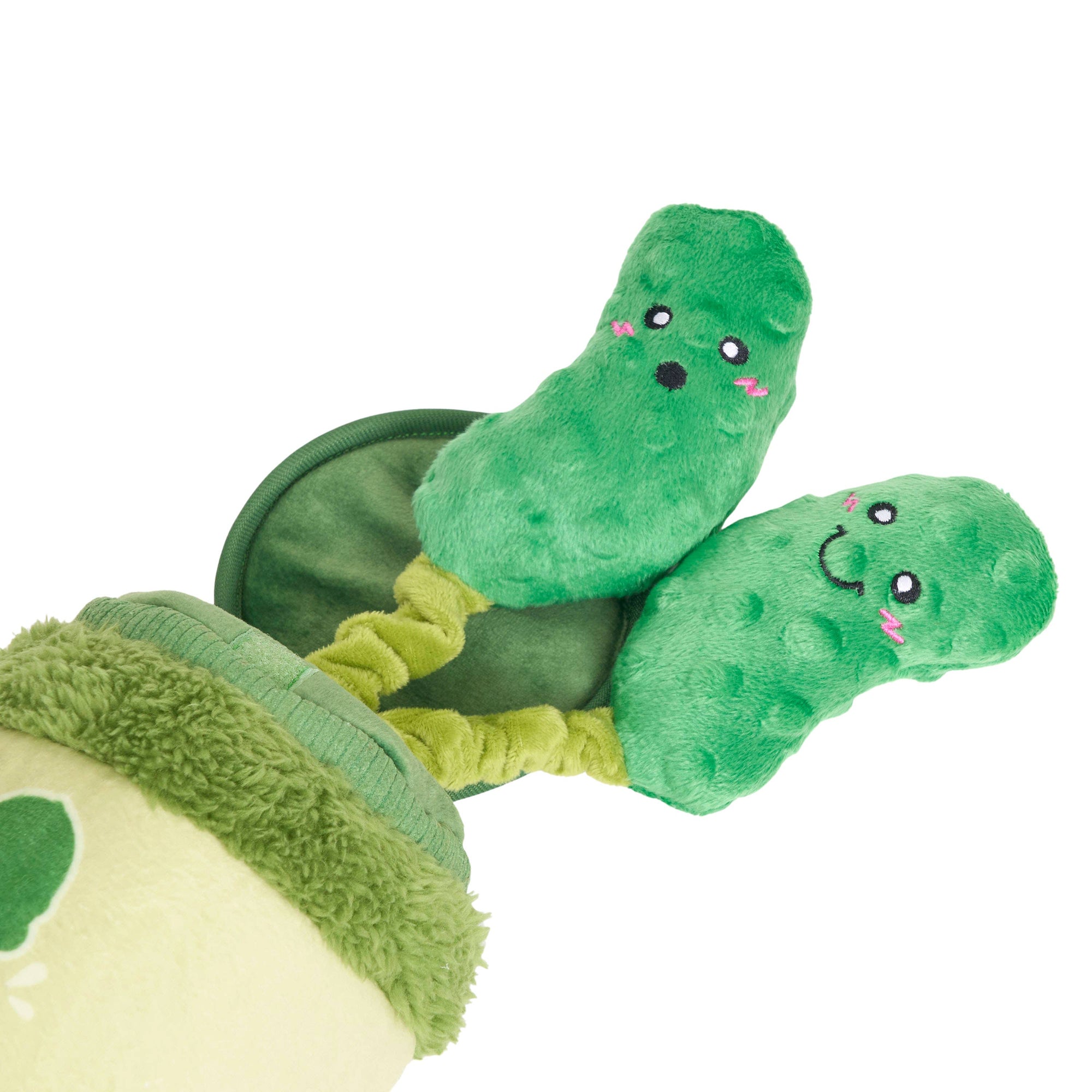 ZippyPaws Bungee Burrow Pickle Jar Plush Dog Toy