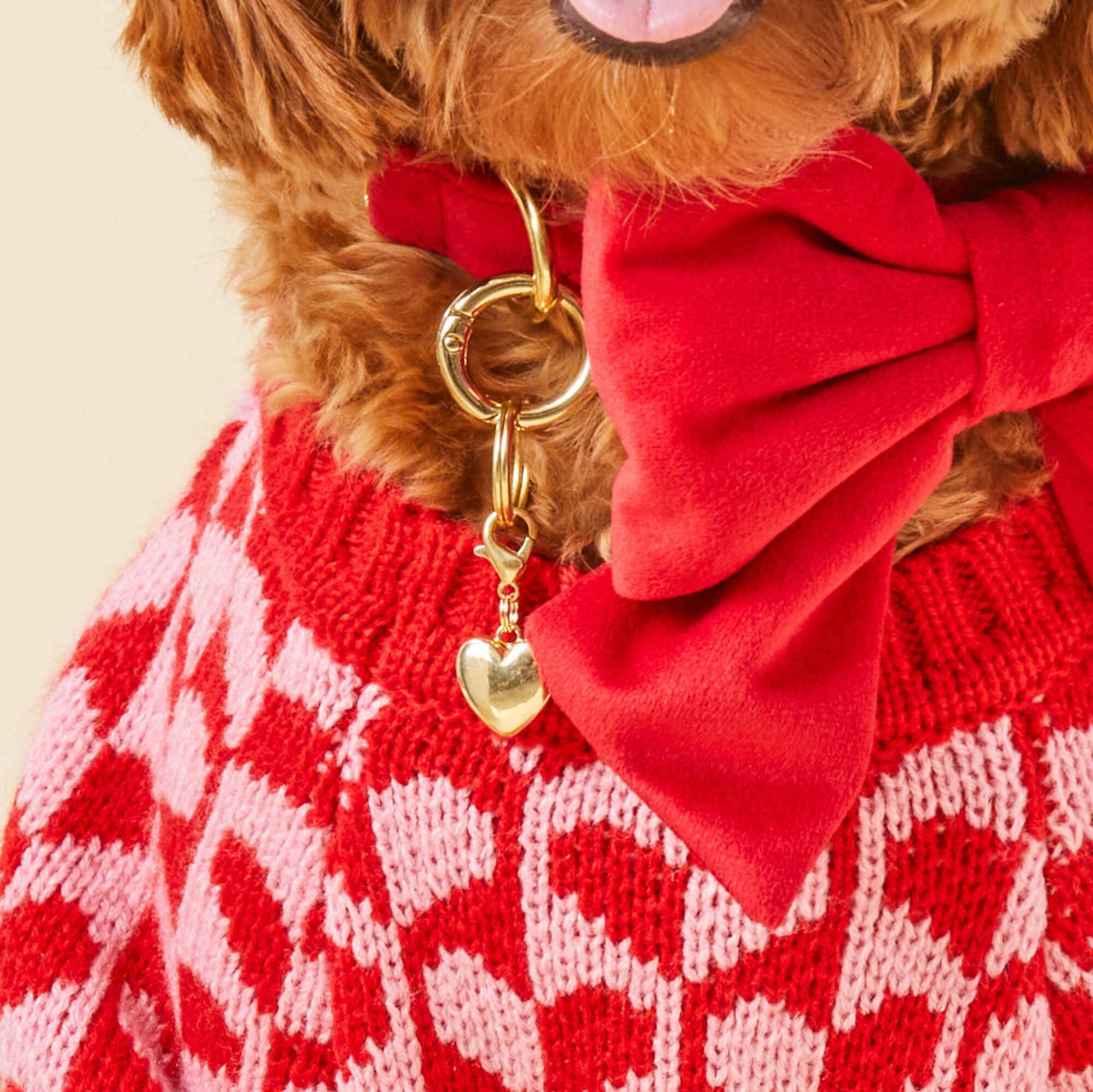 The Foggy Dog - Heart of Gold Collar Charm: Charm Only