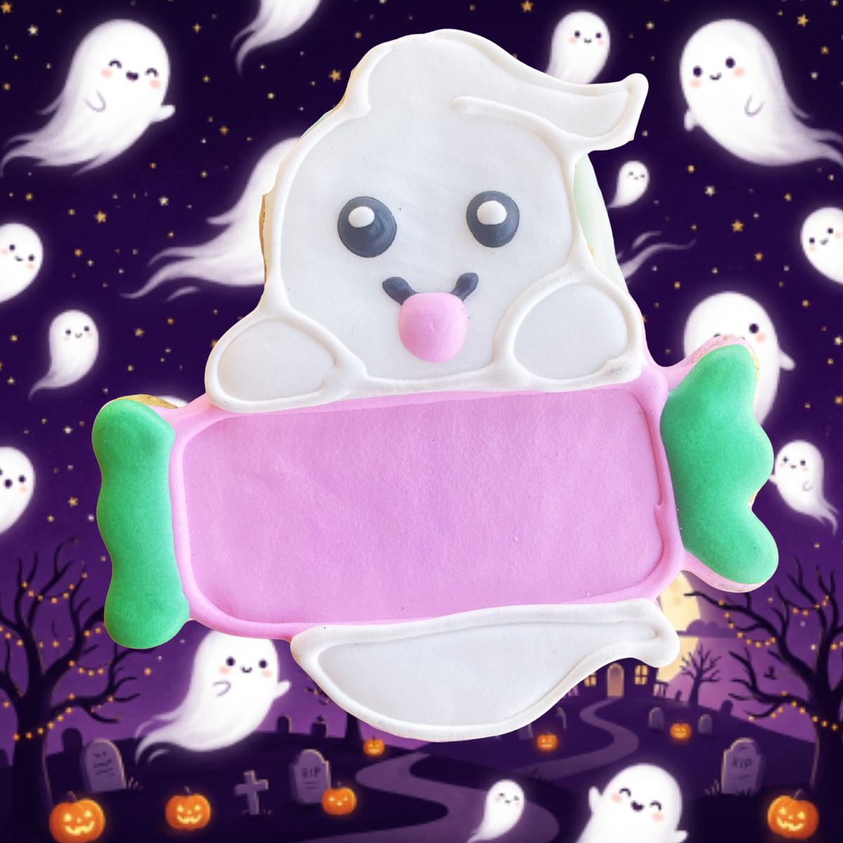 Lucky Biscuit Pet Bakery - Halloween Ghost Customizable : Ghost Customizable